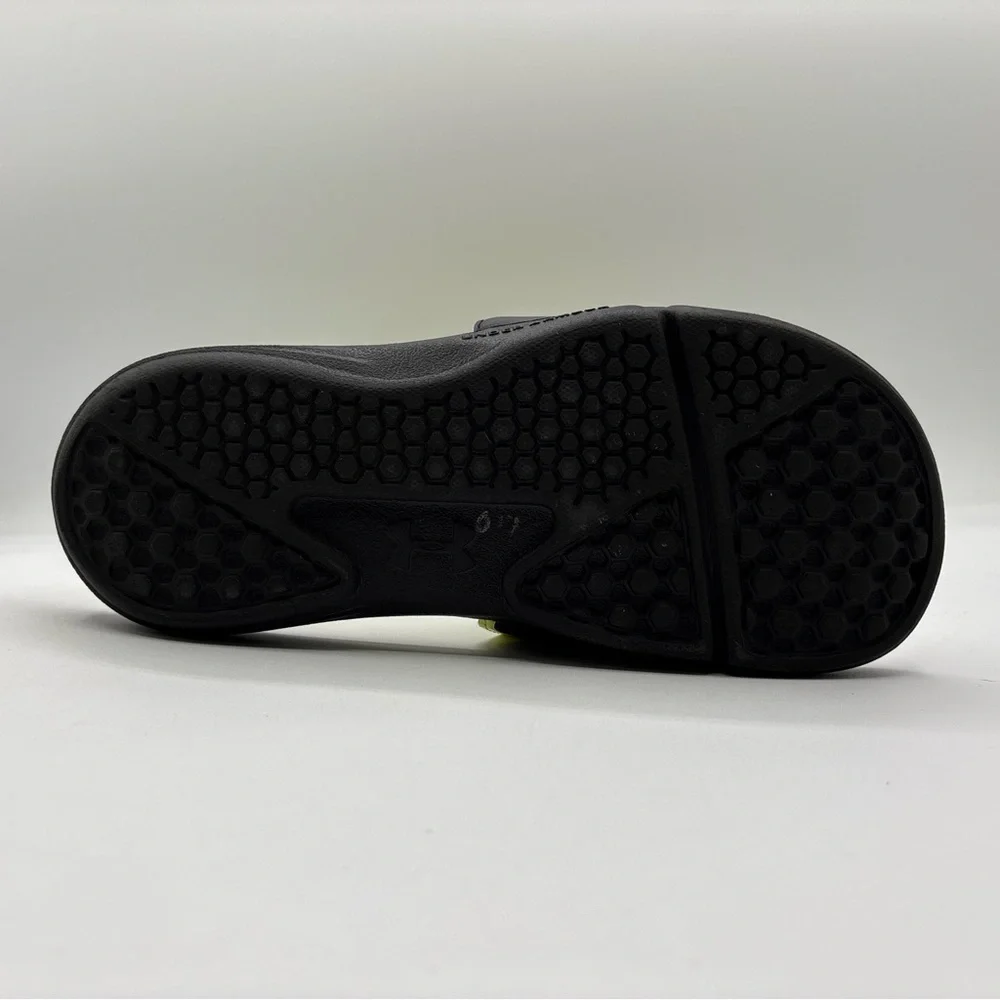 Under Armour 4D Foam Slides Black Yellow Comfort Slip On 1226875-009 Men’s S: 7